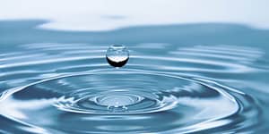 Drop of water and water