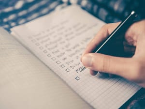 writing a list