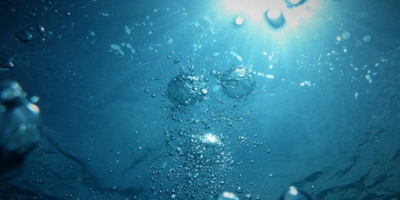 cancer water banner water with bubbles