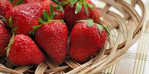 strawberries in a basket