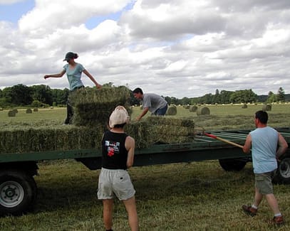 farmers helping each other