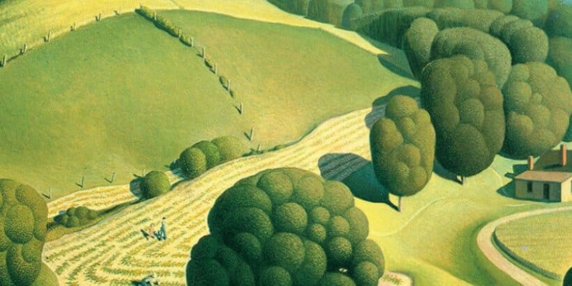 Cover_FarmingFortheLongHaul Illustration of grassy hills and farmland