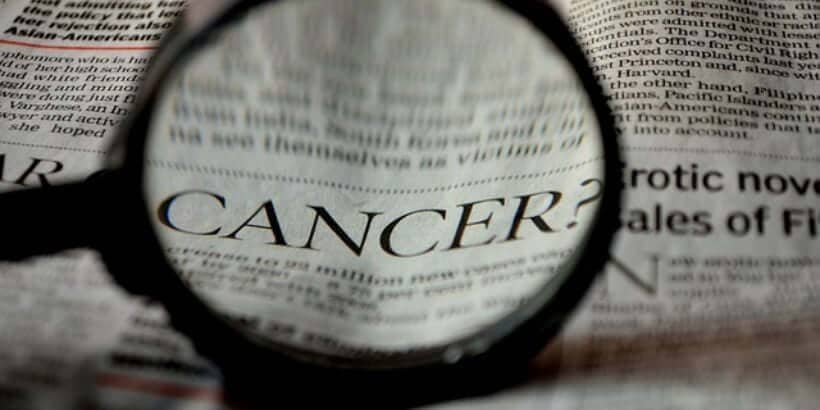 Cancer2 newspaper with the word cancer