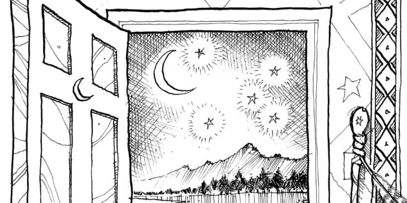 WildNightsOut_Door-Max-Quality Doorway with night sky